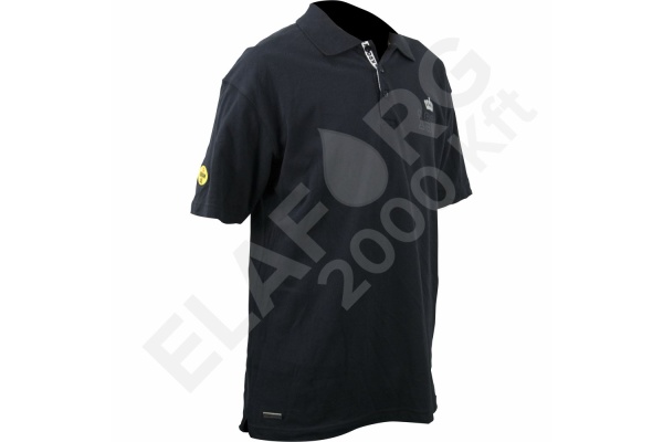 Póló galléros fekete Kroon XL